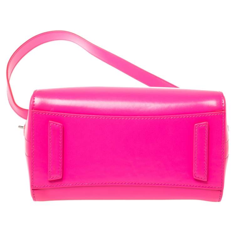 مملوكة مسبقًا Givenchy Neon Pink Leather Mini Antigona Satchel