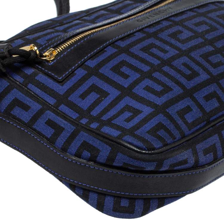 مملوكة مسبقًا Givenchy Blue/Black Canvas and Leather Shoulder Bag