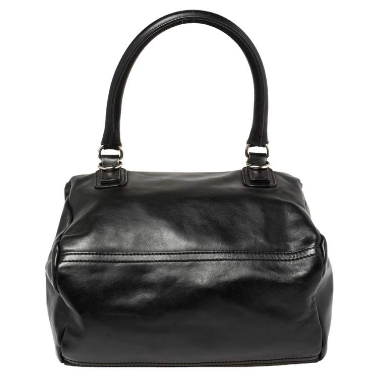 Pre Owned Givenchy Black Leather Pandora Grommet Shoulder Bag