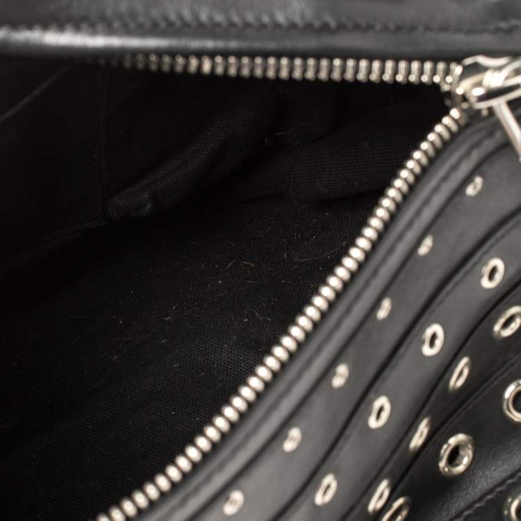 Pre Owned Givenchy Black Leather Pandora Grommet Shoulder Bag