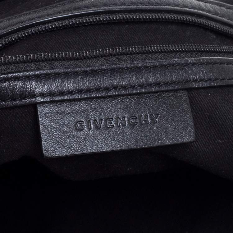 Pre Owned Givenchy Black Fabric Stitch Detail Hobo