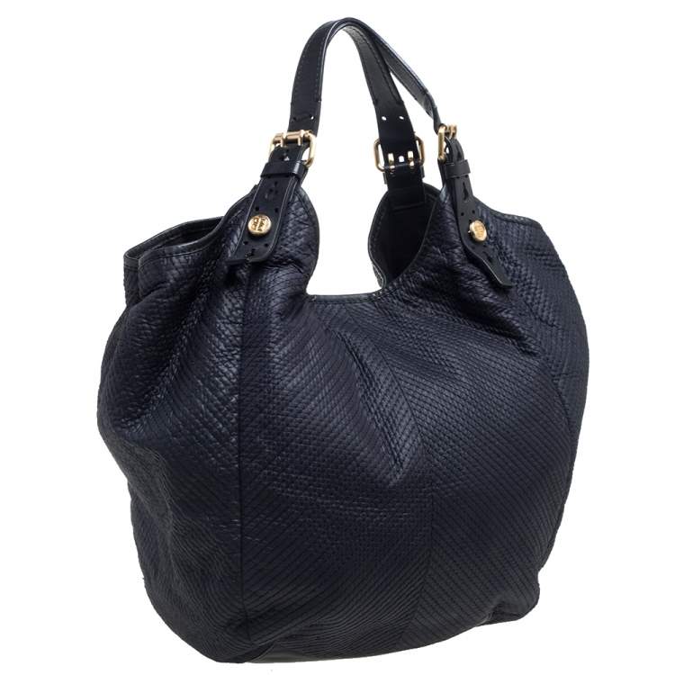 Pre Owned Givenchy Black Fabric Stitch Detail Hobo