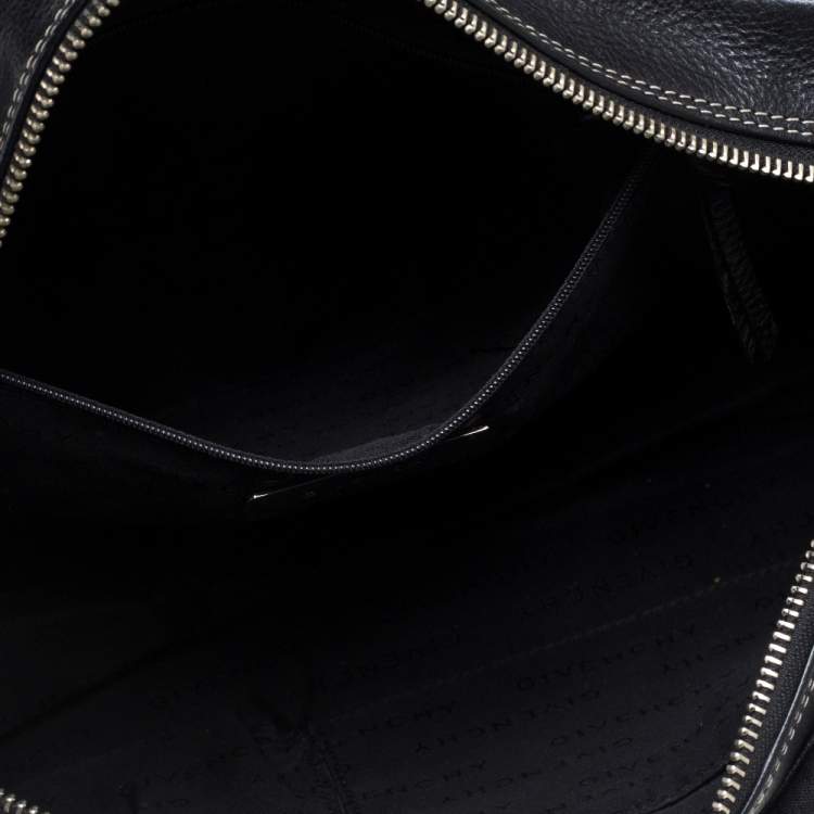 Pre Owned Givenchy Black Monogram Canvas and Leather Zip Satchel 