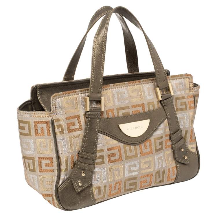 Pre Owned  Givenchy Muticolor Monogram Canvas And Leather Tote