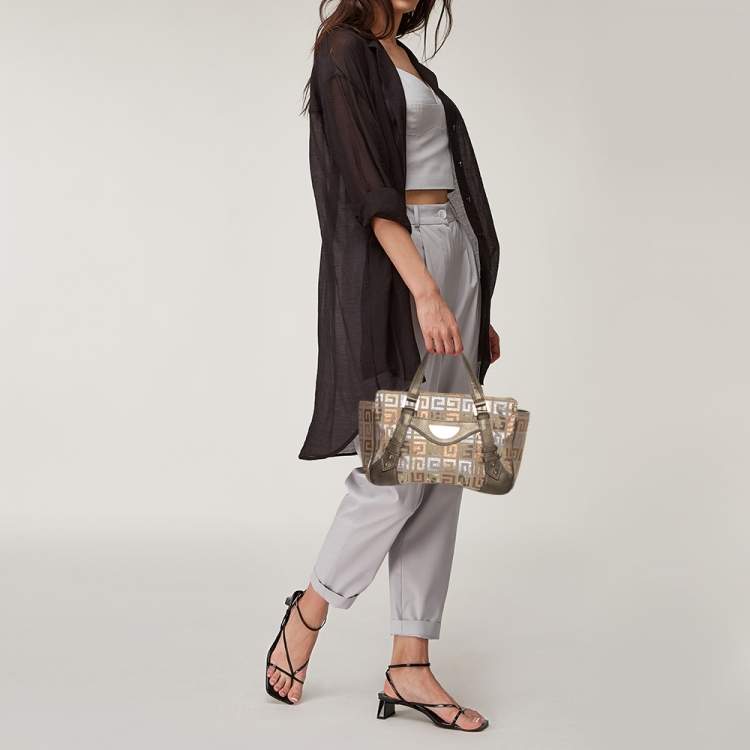 Pre Owned  Givenchy Muticolor Monogram Canvas And Leather Tote