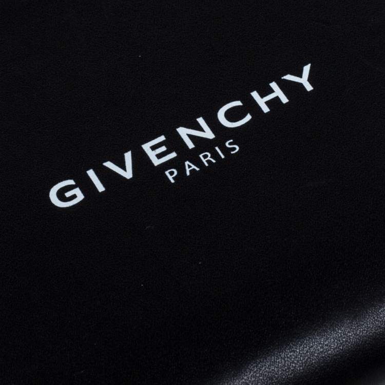 Pre Owned Givenchy Black Leather Zip Around Wallet