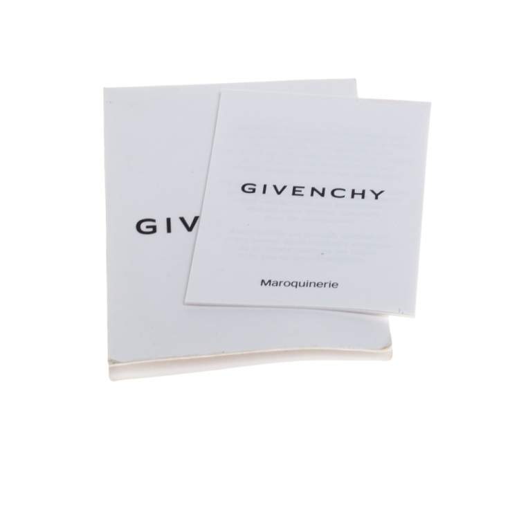 Pre Owned Givenchy Blue/Brown Monogram Denim and Leather Logo Plaque Hobo