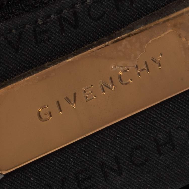 Pre Owned Givenchy Grey/Black Monogram Canvas and Leather Hobo