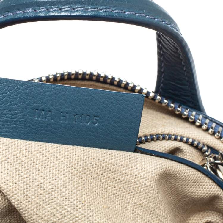 Pre Owned Givenchy Teal Blue Leather Mini Nightingale Bag