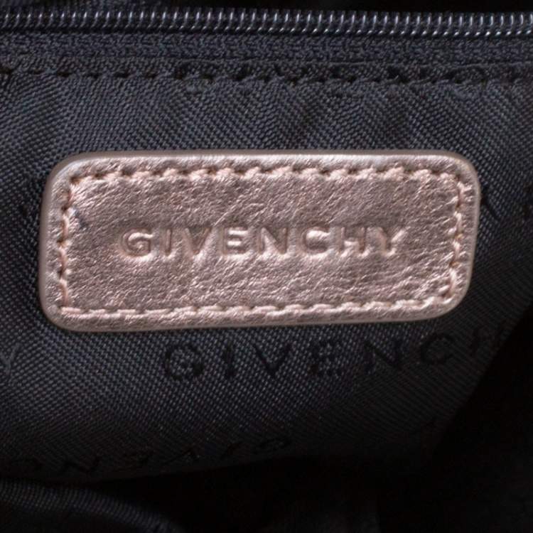 Pre Owned Givenchy Green/Brown Monogram Fabric and Leather Clasp Flap Hobo