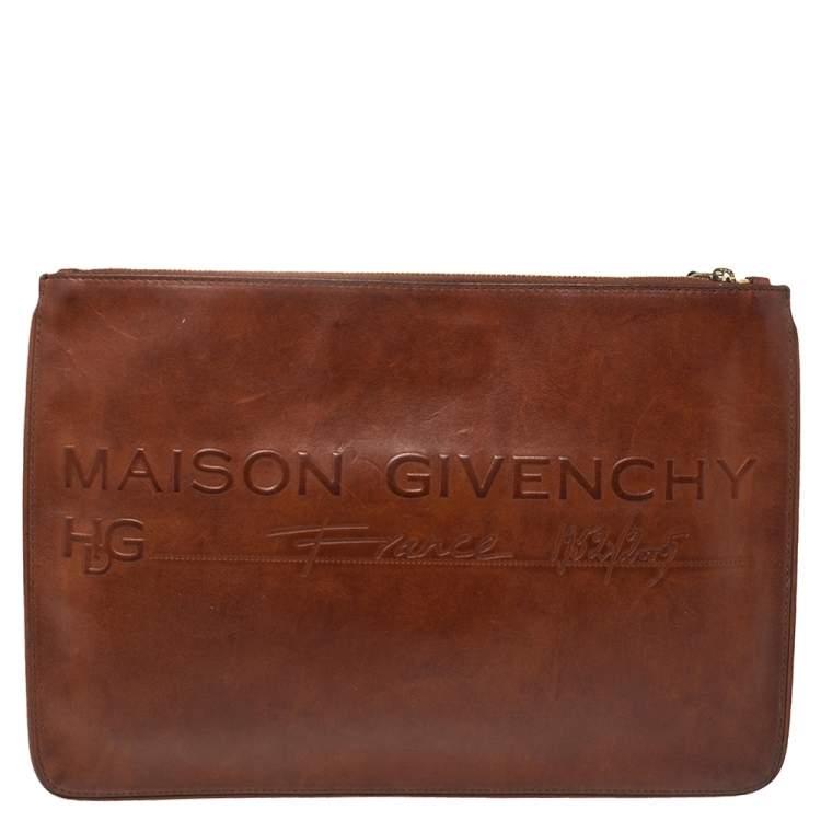 Pre Owned Givenchy Multicolor Leather Paisley Print Clutch