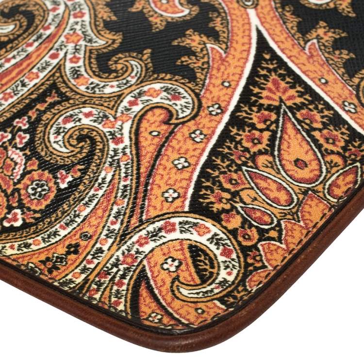 Pre Owned Givenchy Multicolor Leather Paisley Print Clutch