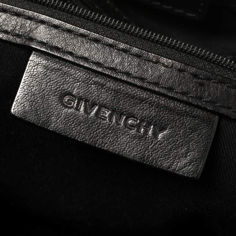 Pre Owned Givenchy Black Monogram Canvas And Leather Tote