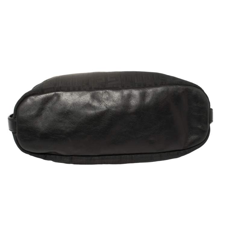Pre Owned Givenchy Black Monogram Canvas And Leather Tote