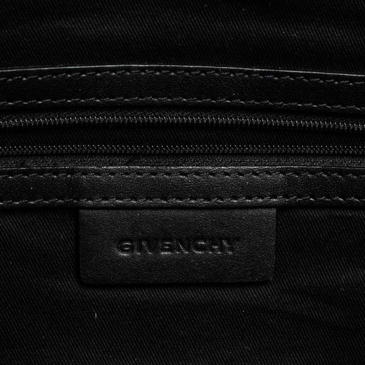 Pre Owned Givenchy Black Monogram Coated Canvas and Leather Shopper Tote