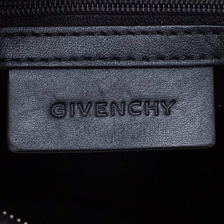 Pre Owned Givenchy Black Signature Canvas And Leather Hobo