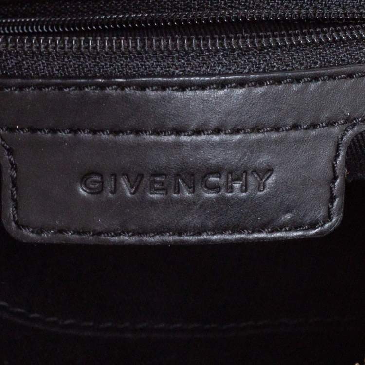 Pre Owned Givenchy Black Leather Ruched Hobo