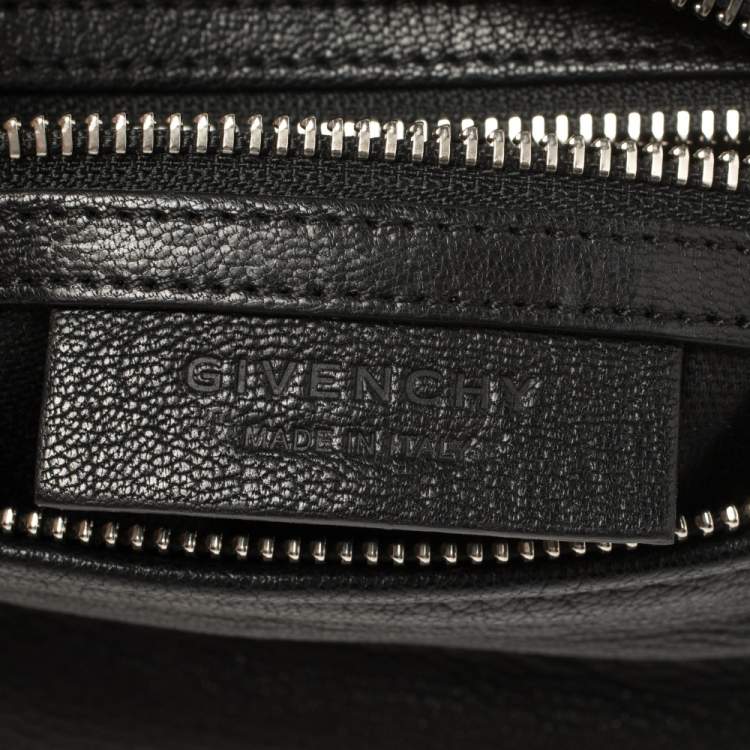 Pre Owned Givenchy Black Leather Mini Pandora Crossbody Bag