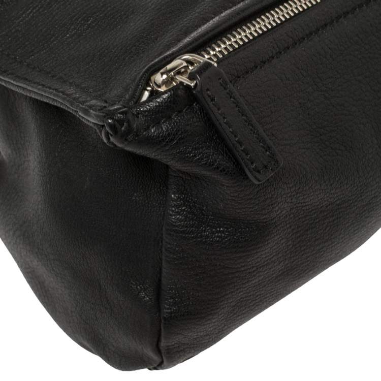 Pre Owned Givenchy Black Leather Mini Pandora Crossbody Bag