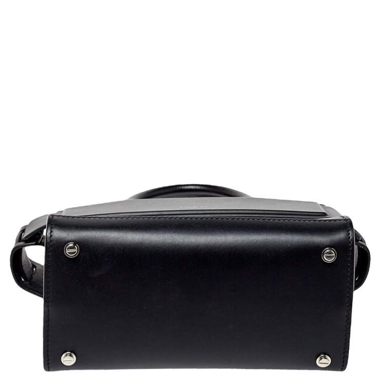 Pre Owned Givenchy Black Leather Mini Horizon Crossbody Bag