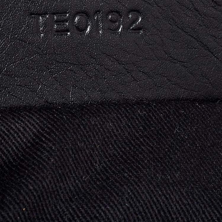 Pre Owned Givenchy Black Croc Embossed Leather Mini Pandora Crossbody Bag