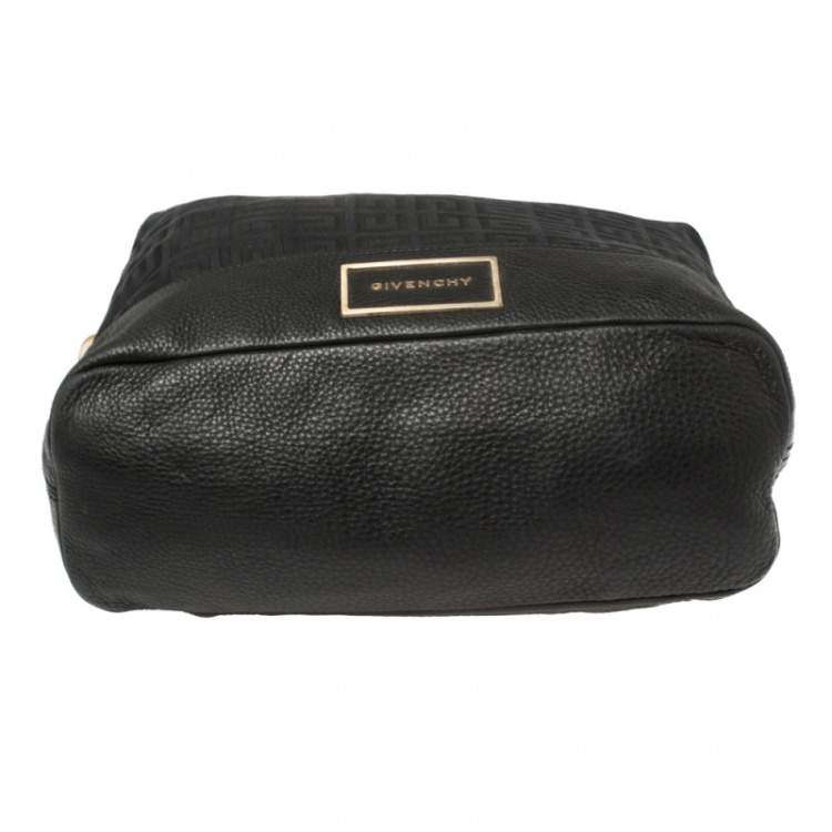 Pre Owned Givenchy Black Monogram Canvas and Leather Hobo