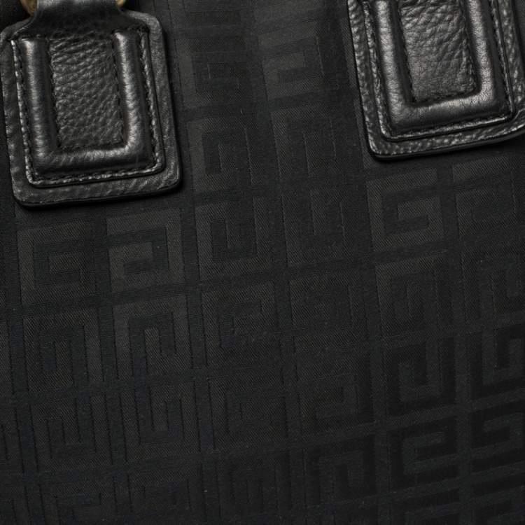 Pre Owned Givenchy Black Monogram Canvas and Leather Hobo