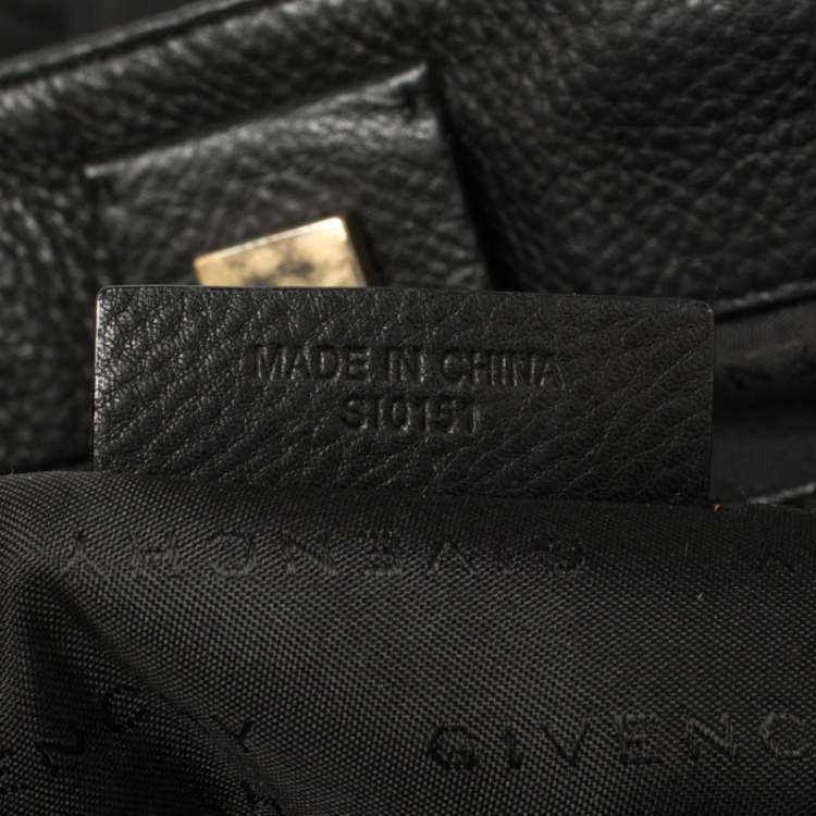 Pre Owned Givenchy Black Monogram Canvas and Leather Hobo
