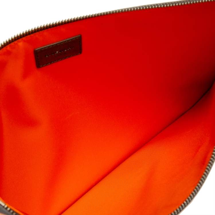 Pre Owned Givenchy Black Leather Zip Clutch