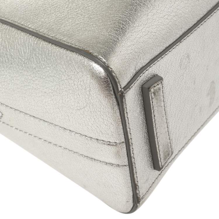 مملوكة مسبقًا Givenchy Silver Leather Mini Antigona Satchel
