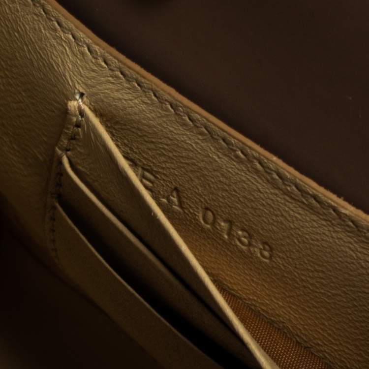 Pre Owned Givenchy Beige Leather Nano Horizon Crossbody Bag