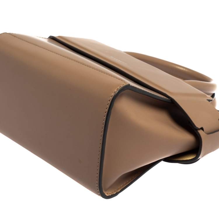 Pre Owned Givenchy Beige Leather Nano Horizon Crossbody Bag
