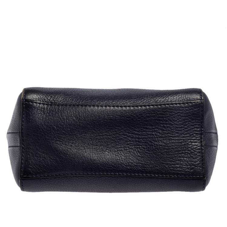 Pre Owned Givenchy Navy Blue Leather Antigona Wristlet Clutch