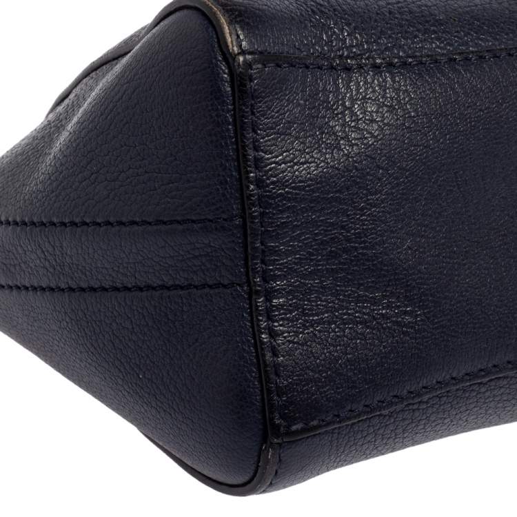 Pre Owned Givenchy Navy Blue Leather Antigona Wristlet Clutch