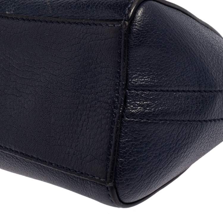 Pre Owned Givenchy Navy Blue Leather Antigona Wristlet Clutch