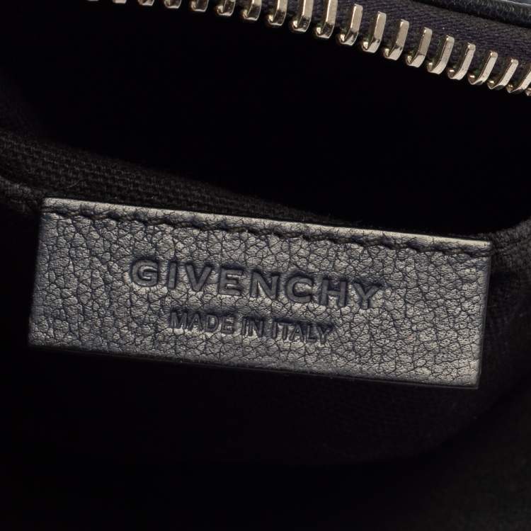 Pre Owned Givenchy Navy Blue Leather Antigona Wristlet Clutch