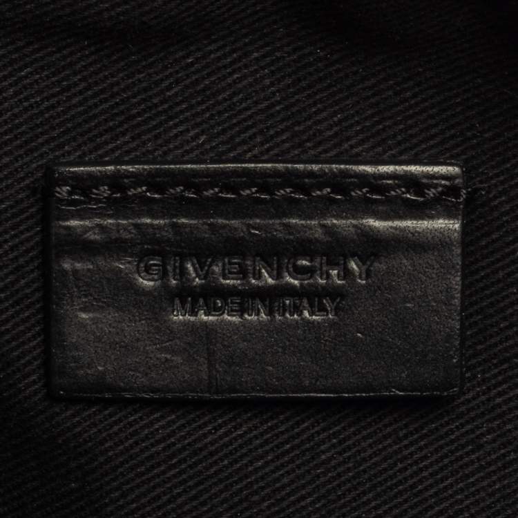 Pre Owned Givenchy Black Patent Leather Printed Clutch