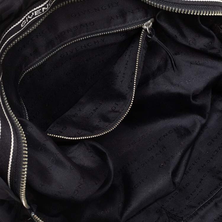 مملوكة مسبقًا Givenchy Black Monogram Nylon Buckle Handle Satchel