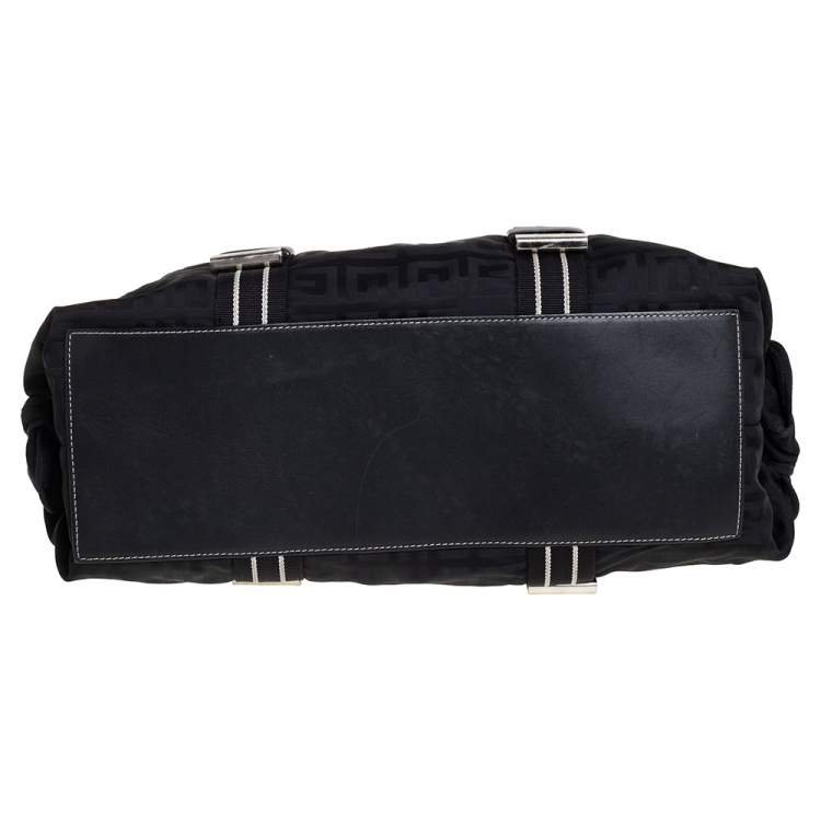 مملوكة مسبقًا Givenchy Black Monogram Nylon Buckle Handle Satchel