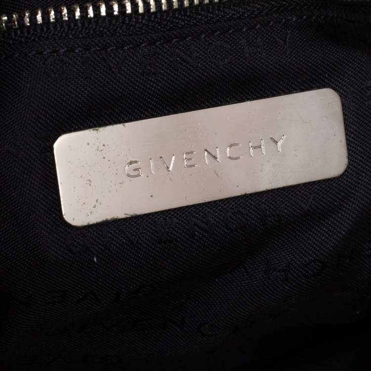 Pre Owned Givenchy Red Monogram Nylon Baguette