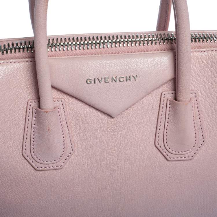 Pre Owned Givenchy Pink Leather Small Antigona Satchel