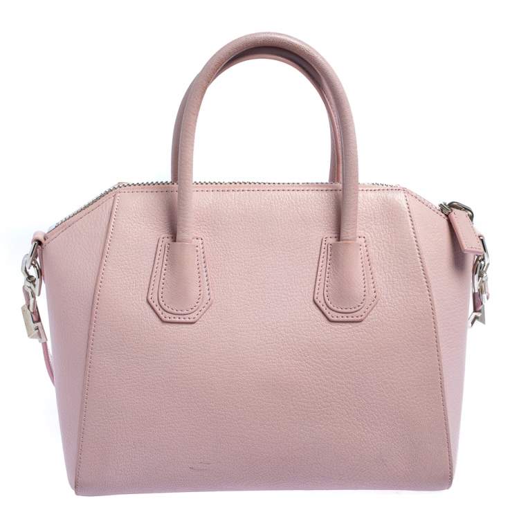 Pre Owned Givenchy Pink Leather Small Antigona Satchel