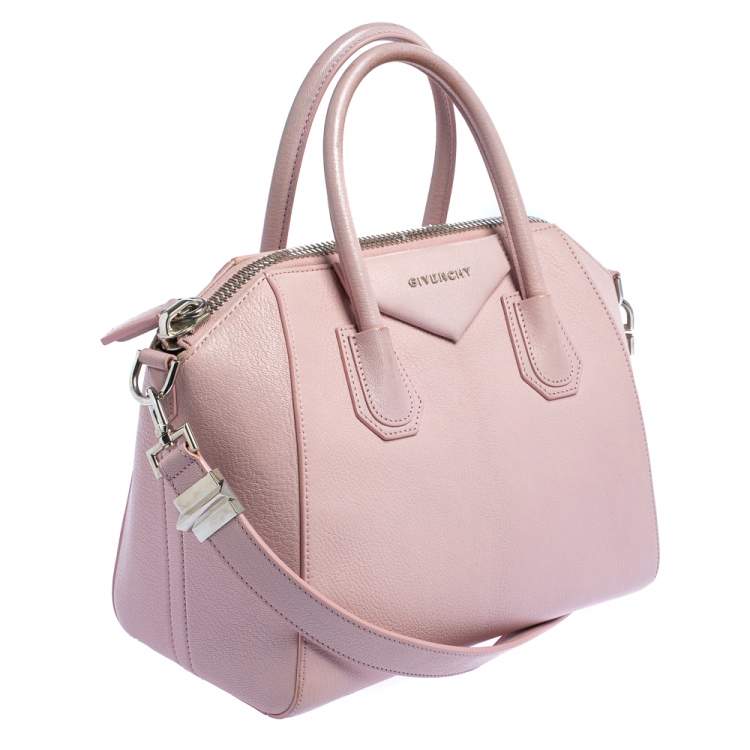 Pre Owned Givenchy Pink Leather Small Antigona Satchel