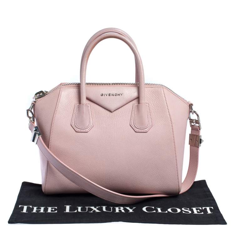 Pre Owned Givenchy Pink Leather Small Antigona Satchel