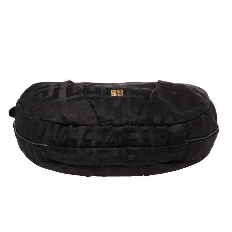 Pre Owned Givenchy Black Monogram Canvas and Leather Hobo