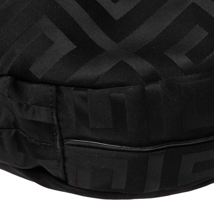 Pre Owned Givenchy Black Monogram Canvas and Leather Hobo