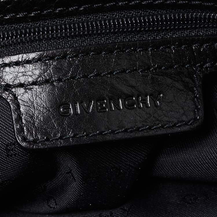 Pre Owned Givenchy Black Monogram Canvas and Leather Hobo