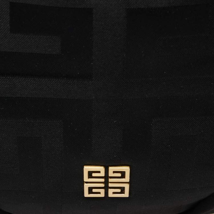 Pre Owned Givenchy Black Monogram Canvas and Leather Hobo