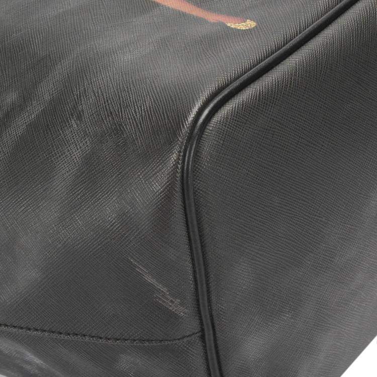 Pre Owned Givenchy Black Leather Bambi Tote Bag