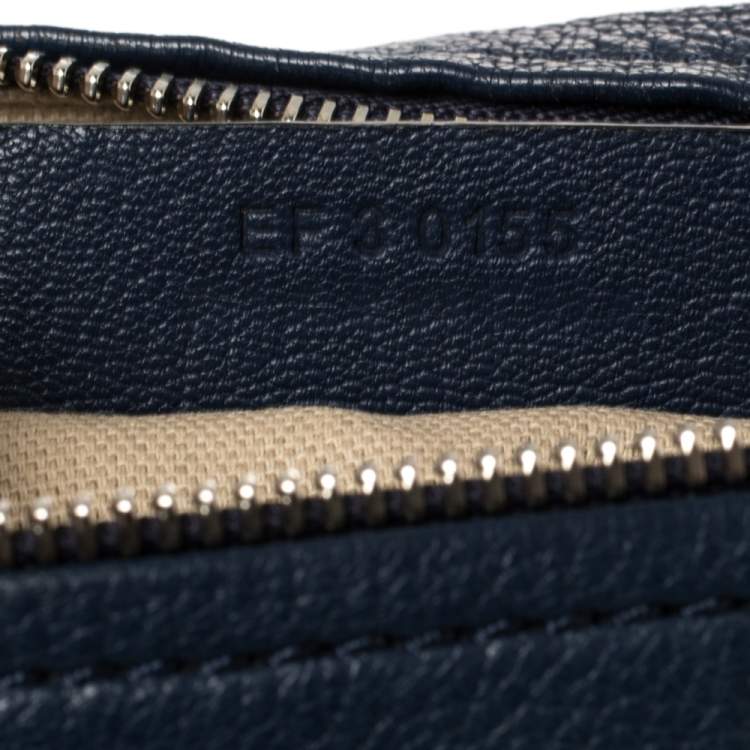 Pre Owned Givenchy Blue Leather Mini Pandora Crossbody Bag